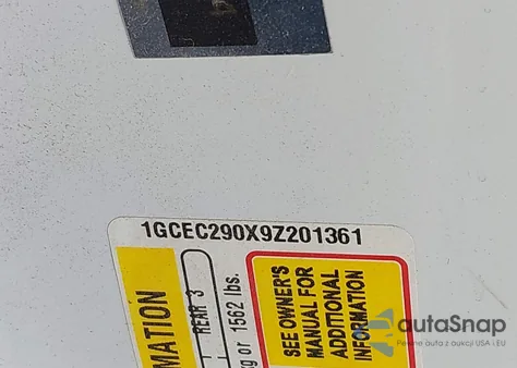 2009 Chevrolet Silverado 1500 Lt из США, поврежденный, VIN 1GCEC290X9Z201361